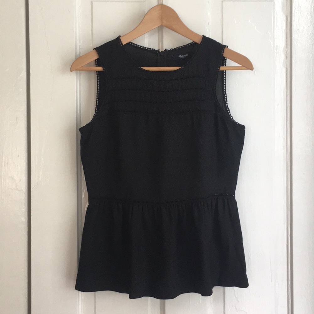 Madewell Silk Peplum Top